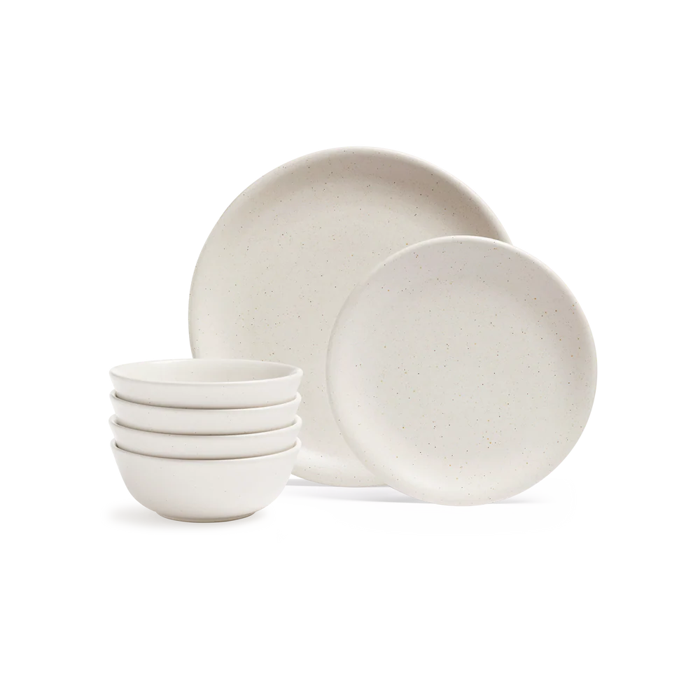 Classic White Stoneware Dinner Set