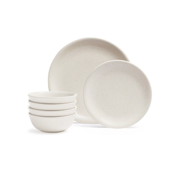 Classic White Stoneware Dinner Set